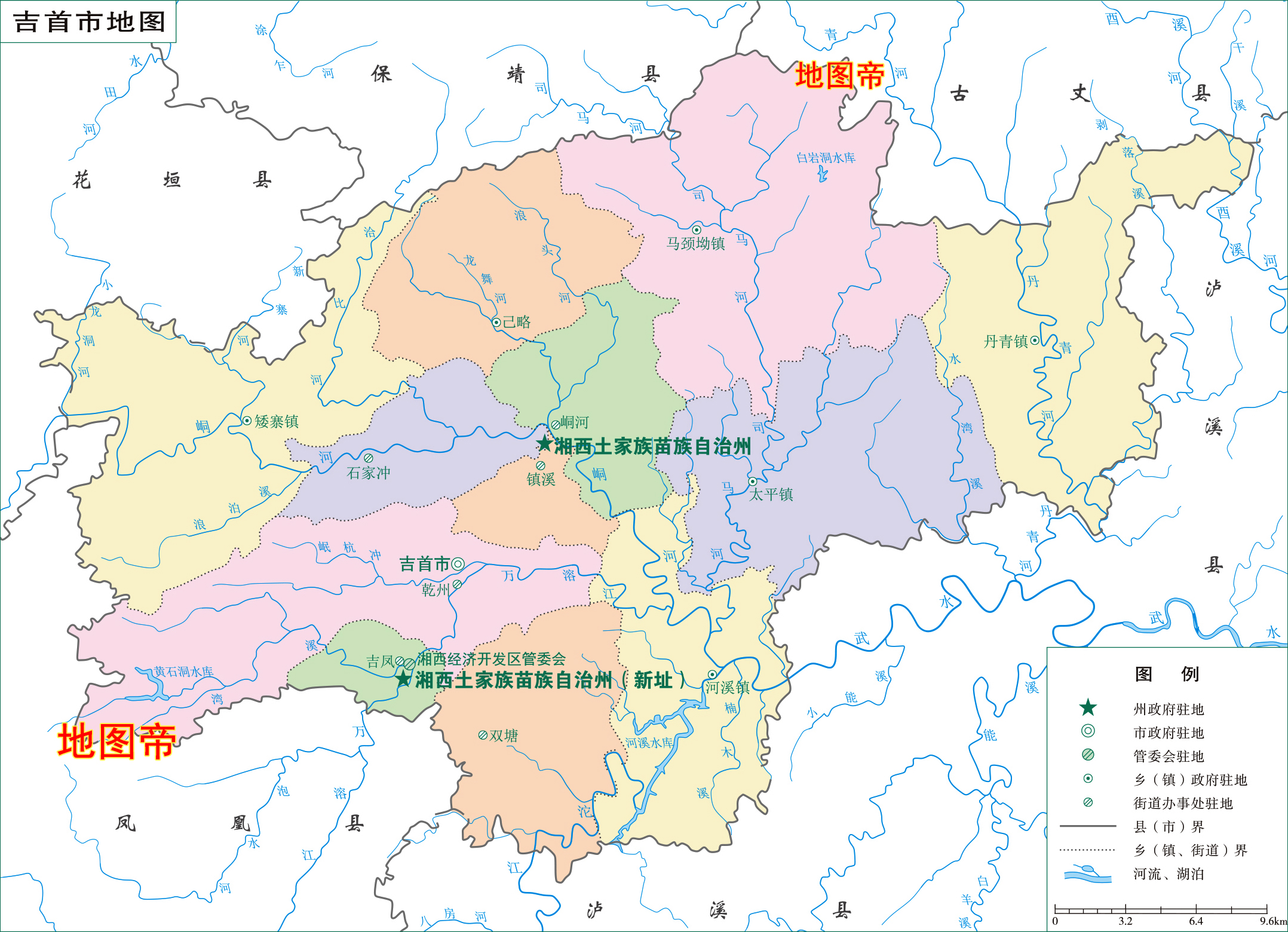 湖南湘西土家族苗族自治州,7县1市高清地图-大视野-新闻